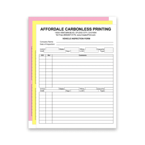 Carbonless forms 8.5x5.5
